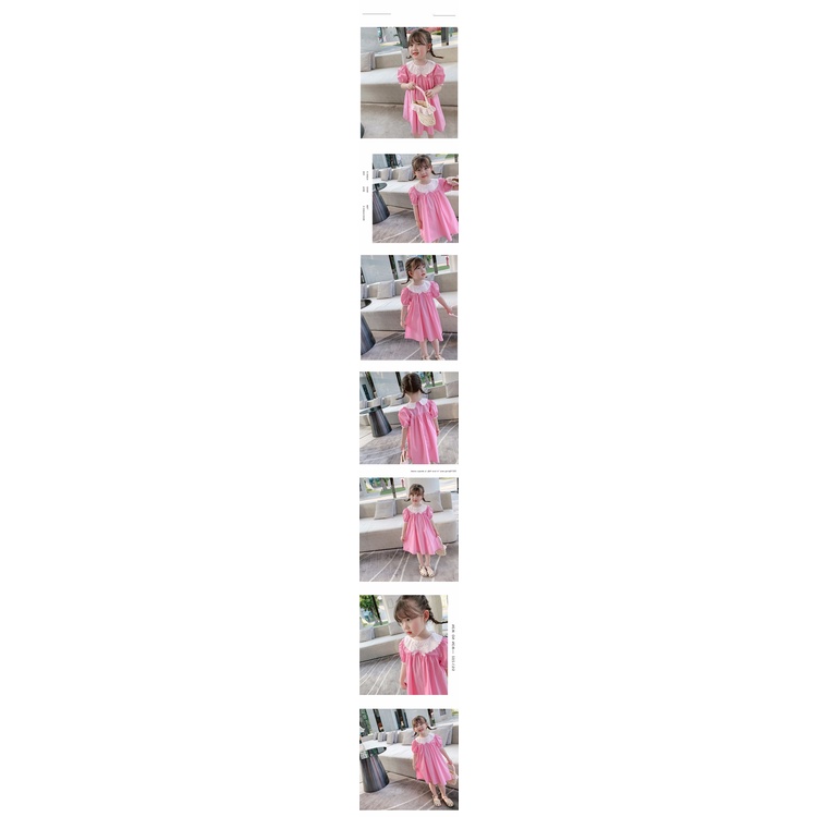 Đầm công chúa tay phồng cổ búp bê xinh xắn cho bé gái 3-8 tuổi