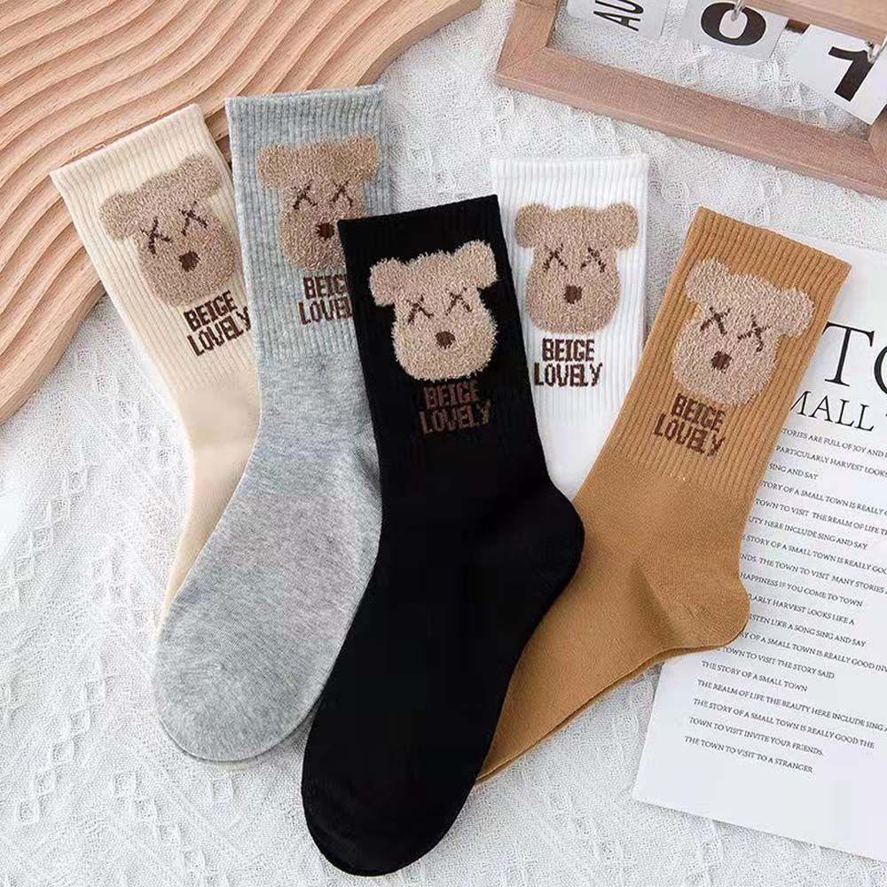 Vớ Cotton Co Giãn Họa Tiết Hoạt Hình Phong Cách Hàn Quốc Harajuku Ngọt Ngào Cho Nữ VANES1