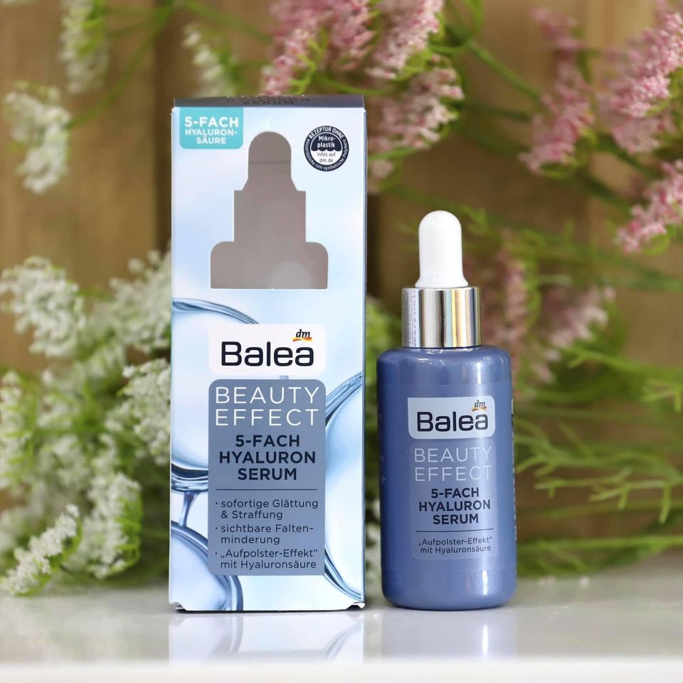 Huyết thanh siêu cấp ẩm Balea chứa 5 loại HA cao cấp : Balea Beauty Effect 5 Fach Hyaluron Serum