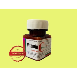 Vitamin C Hộp 100 viên Giúp tăng sức đề kháng, tăng sức bền thành mạch