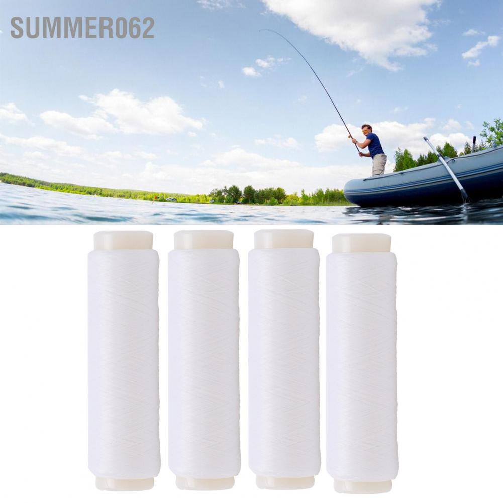 Summer062 4pcs 100/200m Invisible Nylon Fishing Rubber Band Line High Elastic Accessories