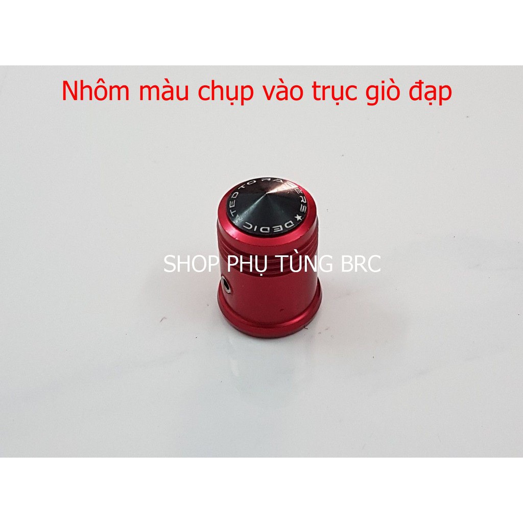 Nhôm màu chụp vào trục giò đạp xe hãng HONDA, YAMAHA ( SL: 1 cái )