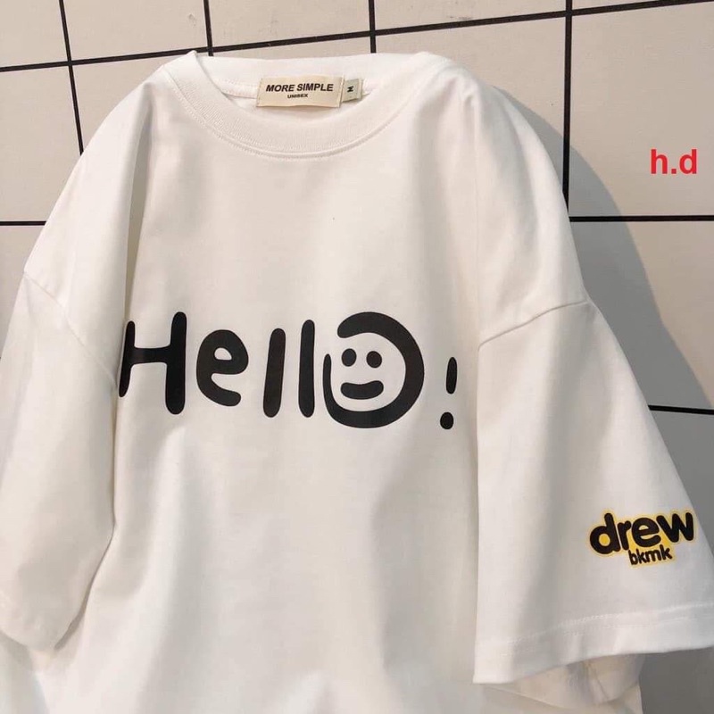 Áo Thun Trend Hello mặt mếu Áo new 100%Unisex nam nữ Hot 2022 Basic cotton loại 1 giá rẻ