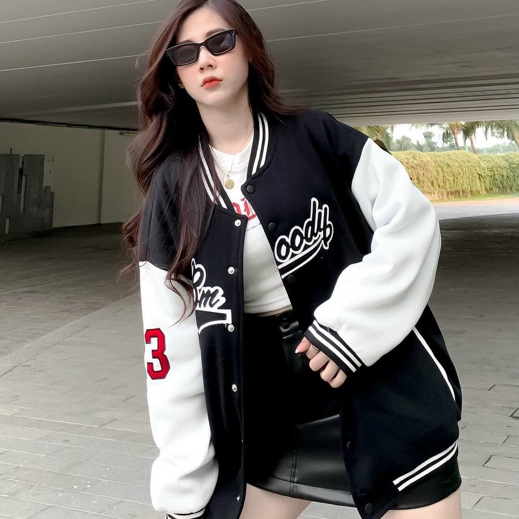 Áo khoác bomber dù unisex form rộng 2 lớp 23 nam nữ LANA FASHION