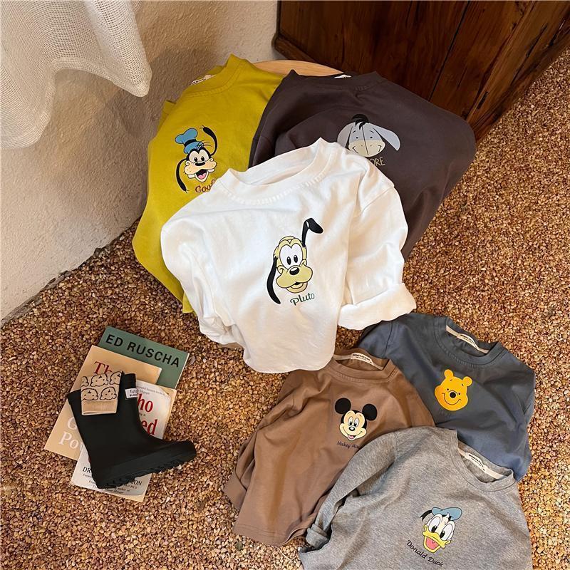 Áo thun cotton cho trẻ em Áo thun hoạt hình Áo Thun Tay Dài In Hoạt Hình Dành Cho Bé  Ttc402