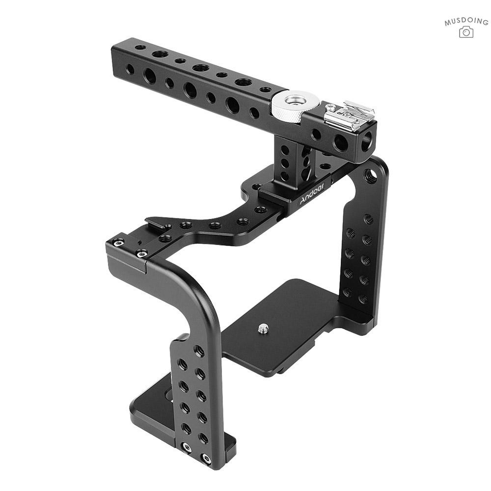 Andoer Khung Ổn Định Máy Quay Video Bằng Hợp Kim Nhôm 15mm Thay Thế Cho Panasonic GH5 / GH4 DSLR