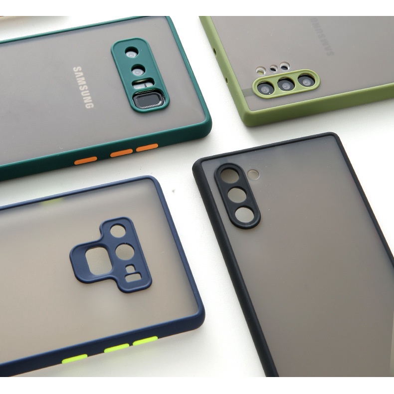 Ốp lưng samsung S21 Ultra S20+ S21Fe S20 S20+ S10 S10+ S9+ S8+ Note 8 Note 9 Note 10+ Note 20 S20Fe Đen Nhám