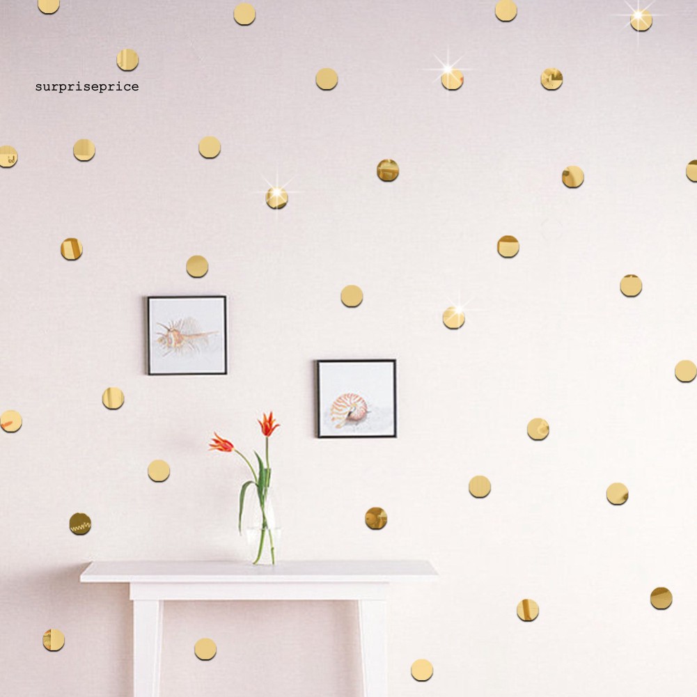 Bộ 50 miếng dán tường bằng acrylic hình dạng chấm tròn đáng yêu