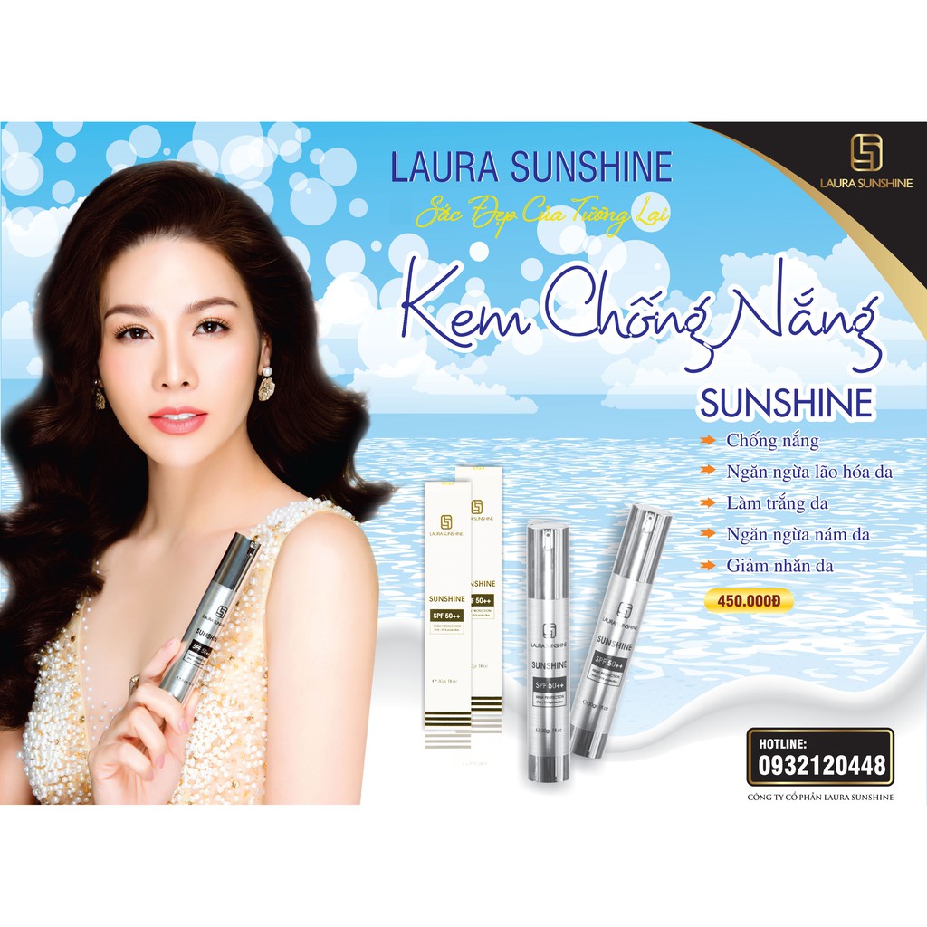 KEM CHỐNG NẮNG LAURA SUNSHINE 3 in 1 SPF50 PA++++
