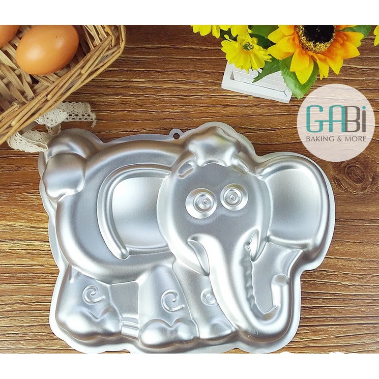 Khuôn gato nhôm đúc 3D hình Voi