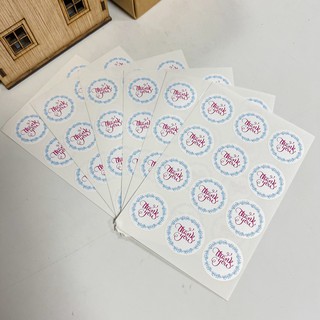 Set 12 nhãn dán tròn 30mm Thank You Sticker PVC - MS07