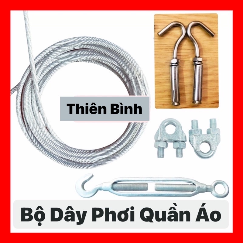 Dây Phơi Quần Áo Thông Minh tải 15 kg và 30kg (dài 2 mét - 4 mét - 6 mét - 10 mét - 15 mét)
