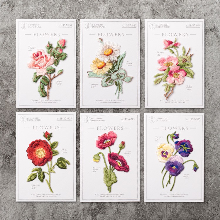 Sticker Ủi Thêu Hình Hoa Hồng