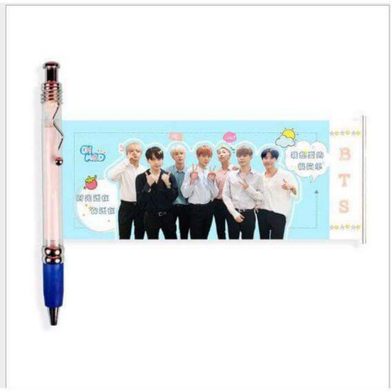Bút bi BTS, bút kéo ảnh