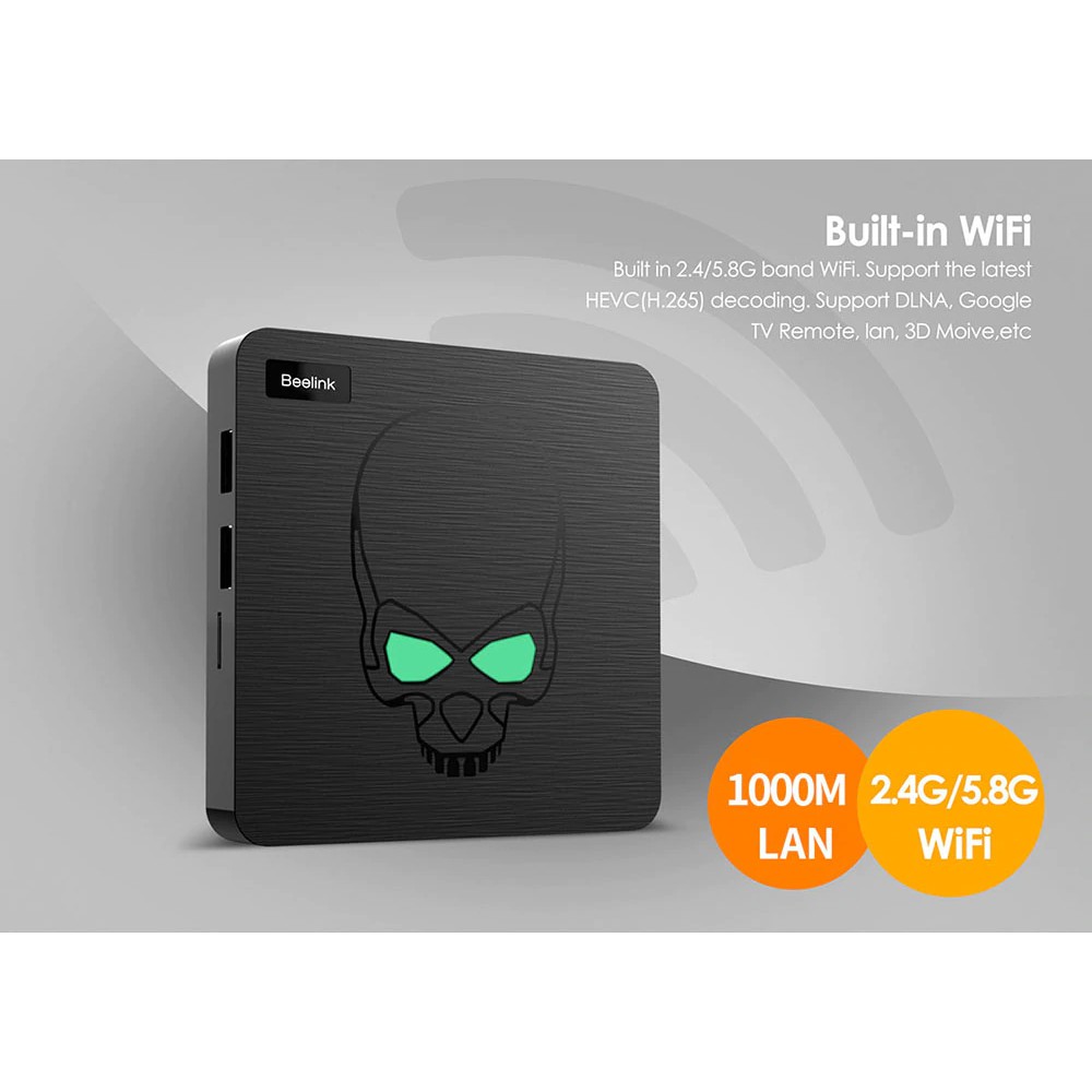 [Mã 157ELSALE hoàn 7% đơn 300K] Android TV Box Beelink GT-King - Wifi6, Amlogic S922x, Ram 4GB, Bộ nhớ 64GB, Android 9