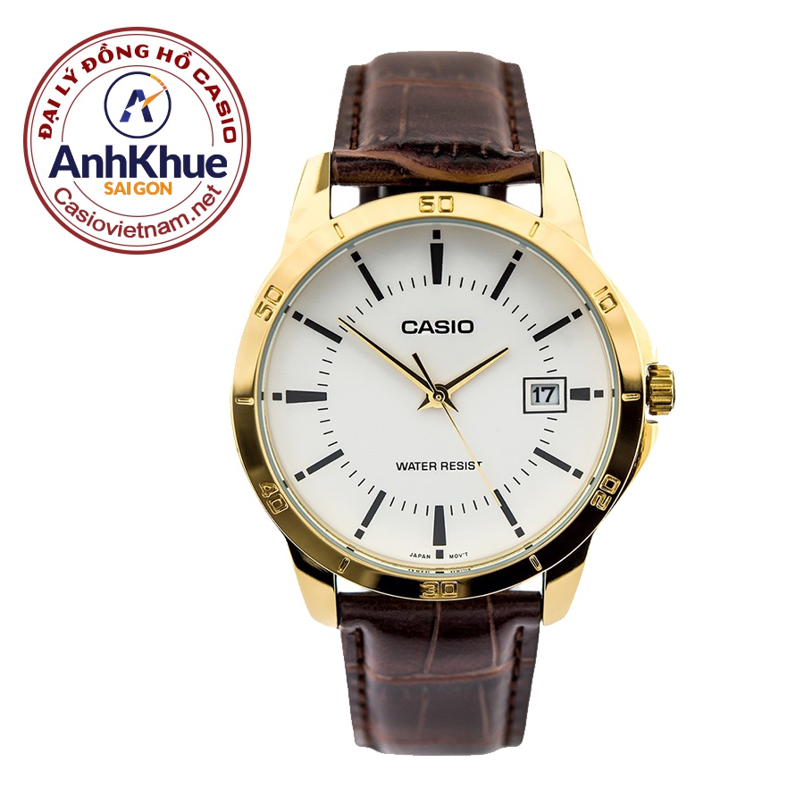 Đồng Hồ Nam Casio MTP-V004GL-7AUDF Dây Da - Chính Hãng