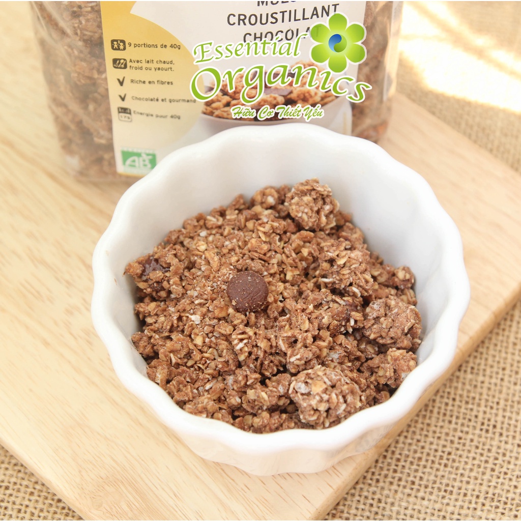 [Ngũ cốc ăn sáng cho Mẹ và Bé] Ngũ cốc muesli giòn sô cô la hữu cơ Markal 375g date 1/9/2023