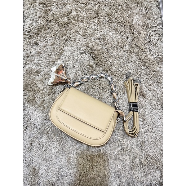 Túi bầu tròn Qc bản 2 dây kèm tết sẵn khăn chất da trơn 89516#