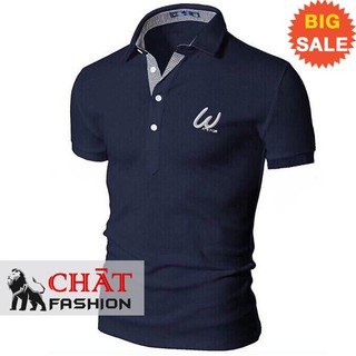 Áo Thun Nam Có Cổ 💕𝘍𝘳𝘦𝘦𝘴𝘩𝘪𝘱💕 Tay Ngắn W Thun Cotton Co Giãn 4 Chiều Thấm Hút Tốt  5 Màu 4 Size - Mã PS0200 - STAND