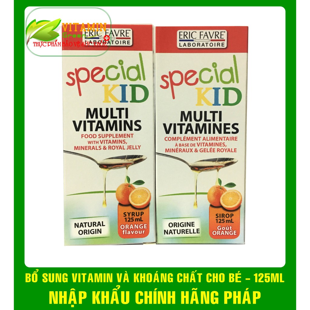 SPECIAL KID MULTIVITAMINES BỔ XUNG VITAMIN VÀ KHOÁNG CHẤT CHO BÉ 125ml | NHẬP KHẨU CHÍNH HÃNG PHÁP