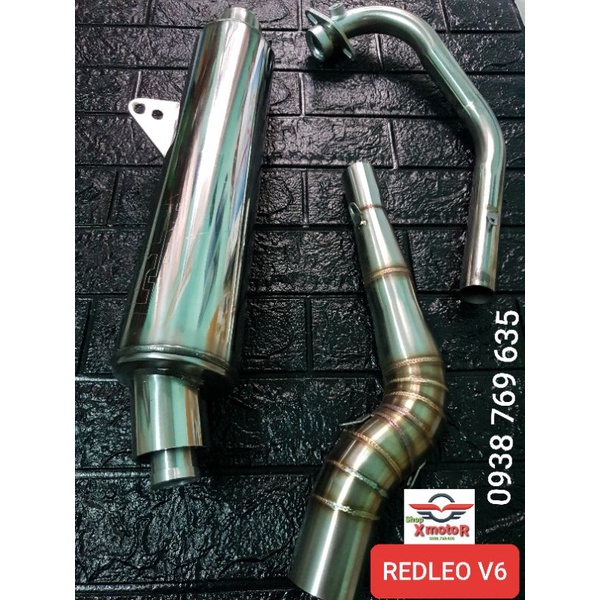 Pô Redleo V6 gắn wave Future sirius jupiter winer sonic Exciter raider satria gsx