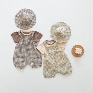 Set yếm đũi 3 chi tiết bé trai kẻ caro style Hàn Quốc cực mát - QCCC (có ảnh thật)