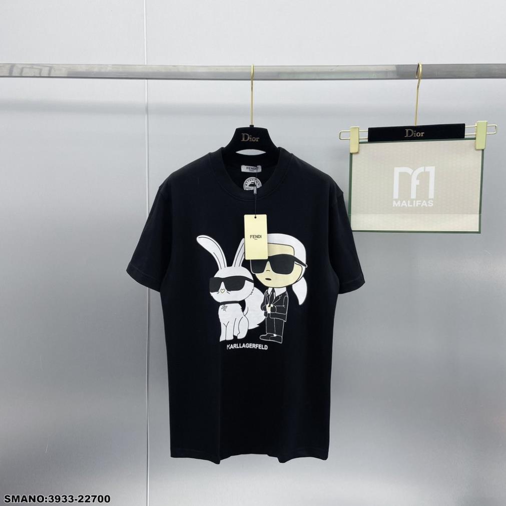 Áo Phông Nam FD In Hình Karl&amp;Thỏ Cực Chất - Áo Thun FS In Nhiệt Cao Cấp