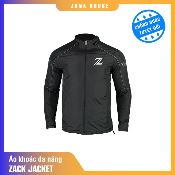 Áo Khoác Nam Chống Nước Zona House ZACK Đen Vải Polyester Hàng Cao cấp
