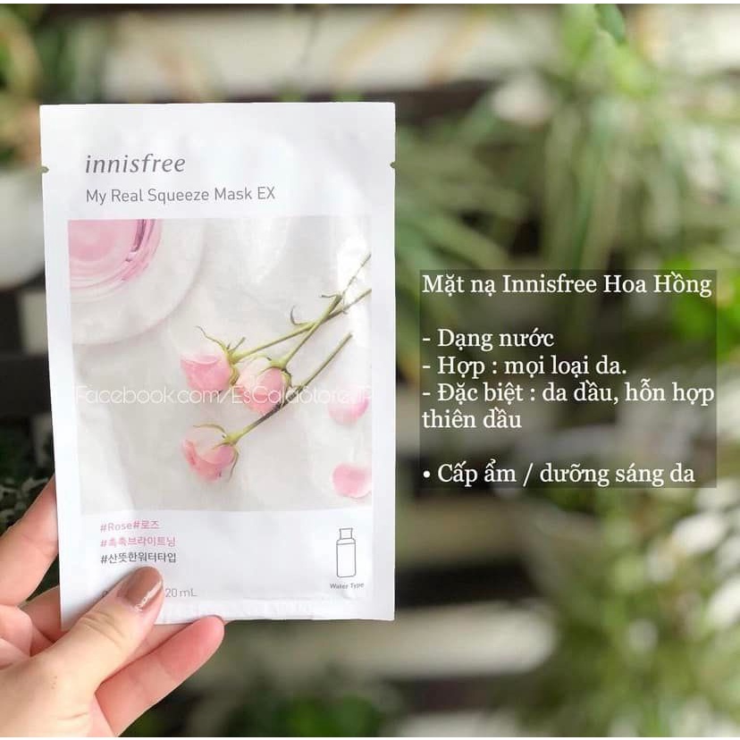 [MẪU MỚI] Mặt Nạ Giấy Innisfree My Real Squeeze Mask