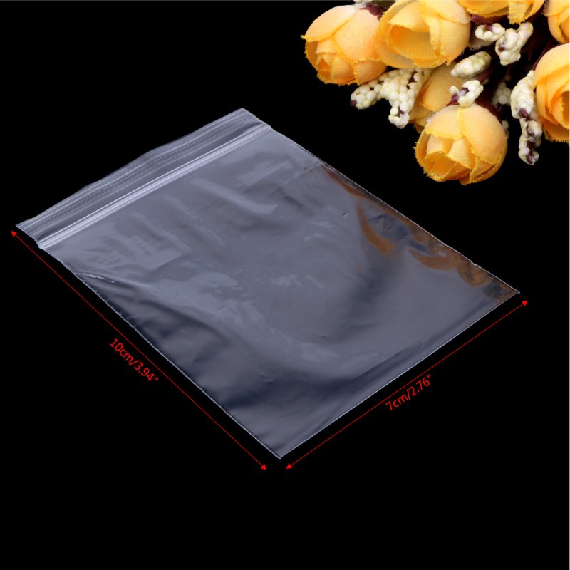 Set 100 Túi Zip Nhựa Trong Suốt 7cm X 10cm
