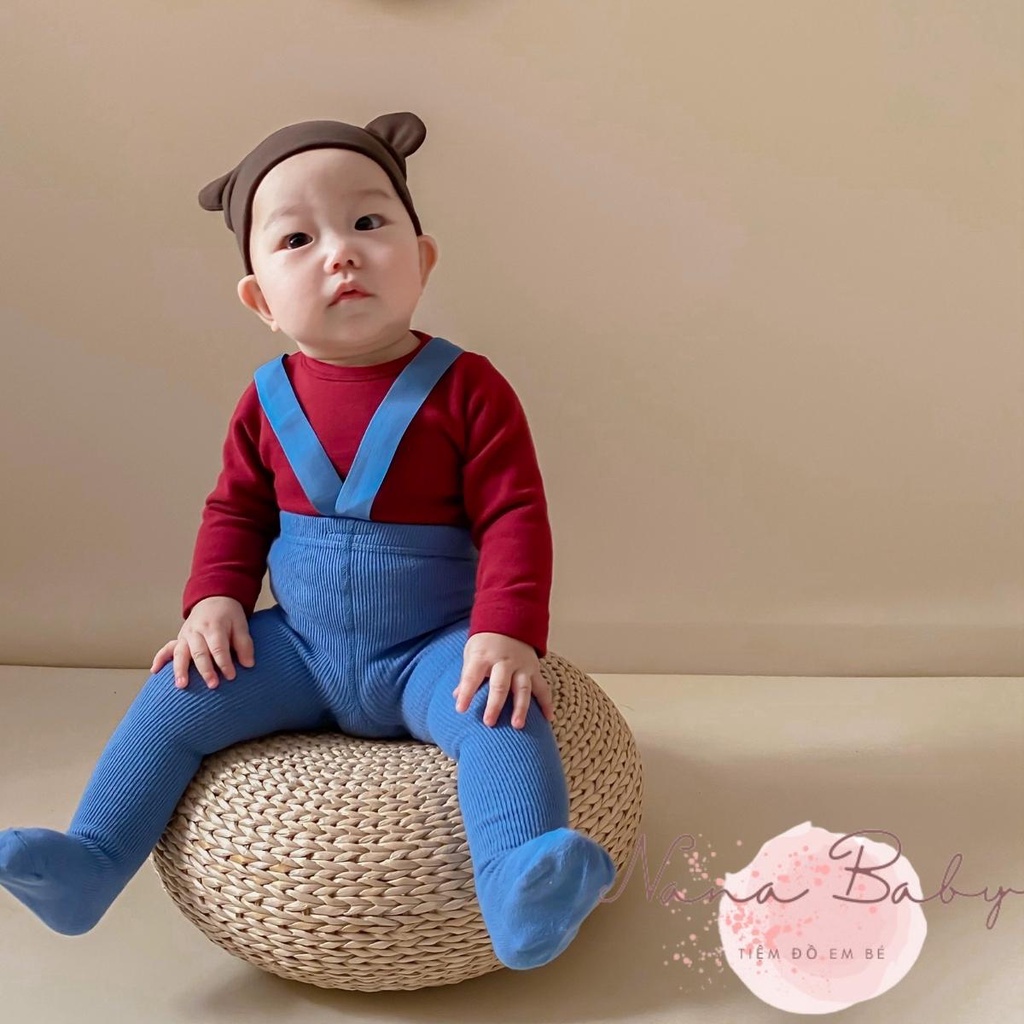 Quần cho bé NANABABY98 Quần tất yếm dài phiên bản thu đông phong cách Hàn Quốc dành cho trẻ em từ 0 đến 2 tuổi QA43