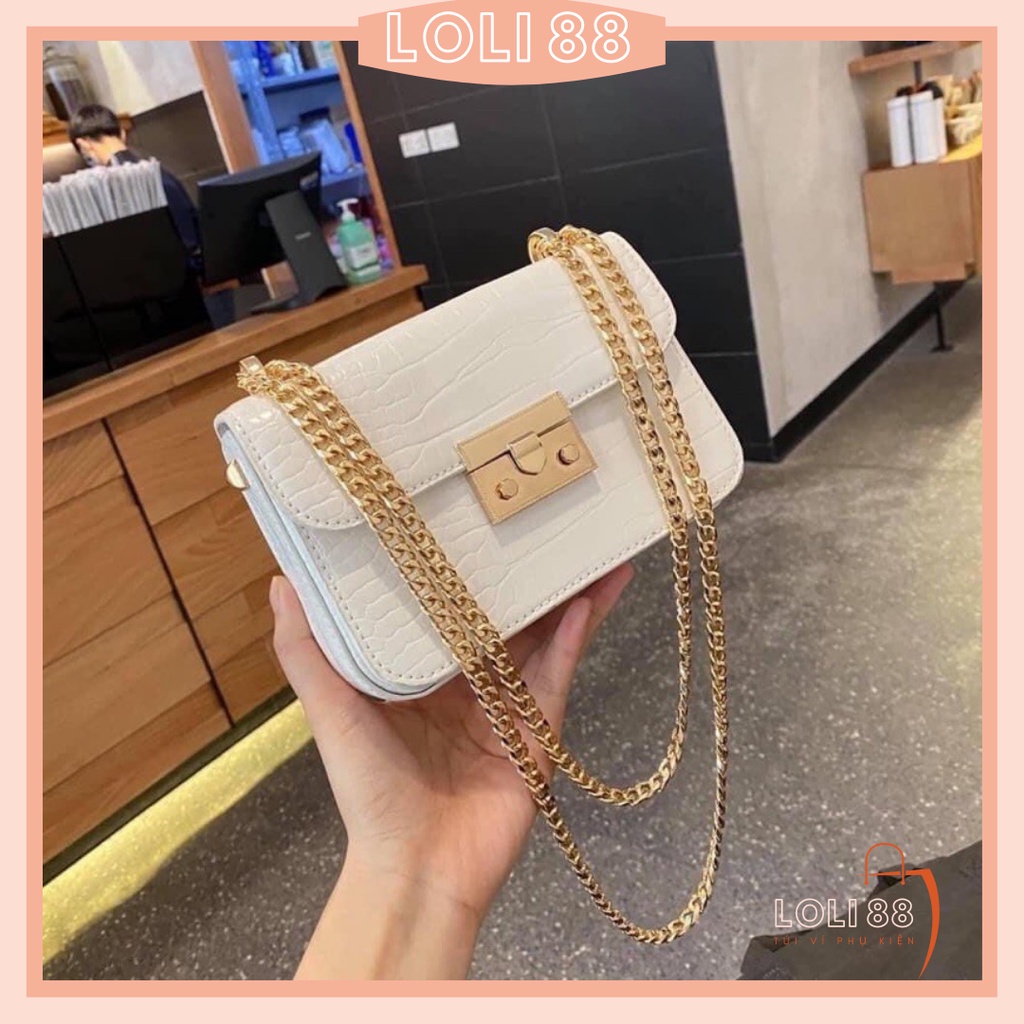 Túi xách nữ đẹp LOLI 88 đeo chéo nữ đeo vai kẹp nách thời trang công sở da pu vân cá sấu cao cấp TX75
