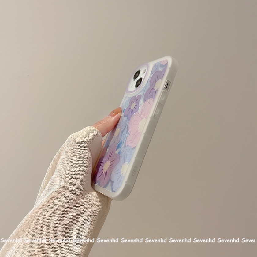 Ốp Điện Thoại Họa Tiết Hoa Thời Trang Cho iPhone 13 12 11 Pro Max SE2020 X XR Xs Max