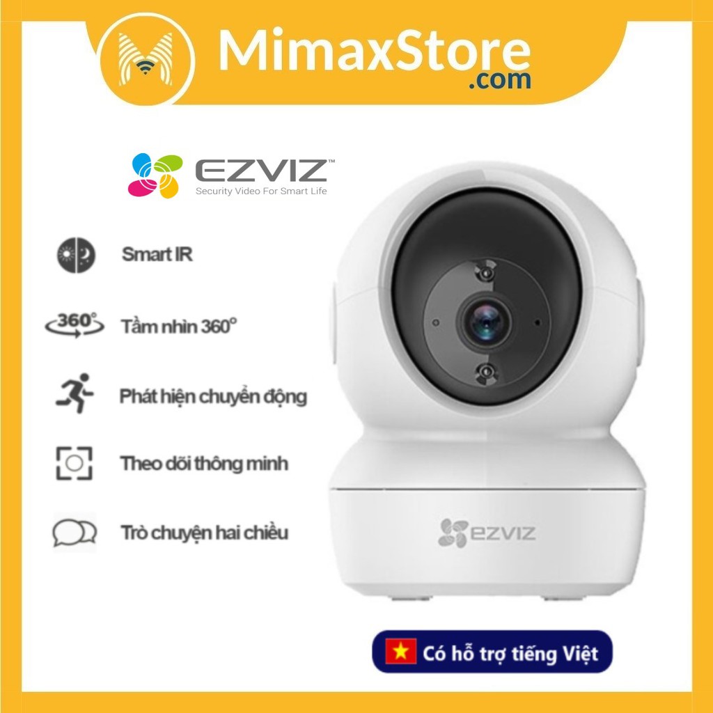 Camera Wifi An Ninh Gia Đình 360 độ Thông Minh EZVIZ C6N 1080P | Hàng Chính Hãng | Bảo Hành 24 Tháng