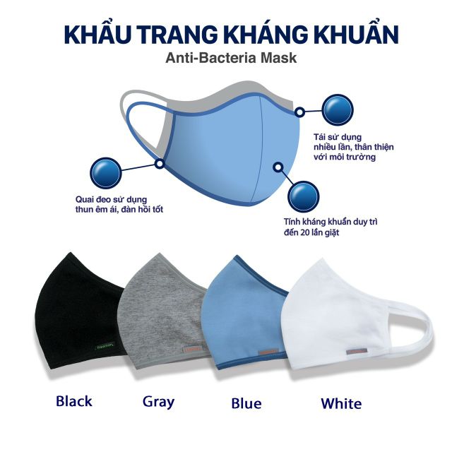 Khẩu trang kháng khuẩn [combo 10cái]