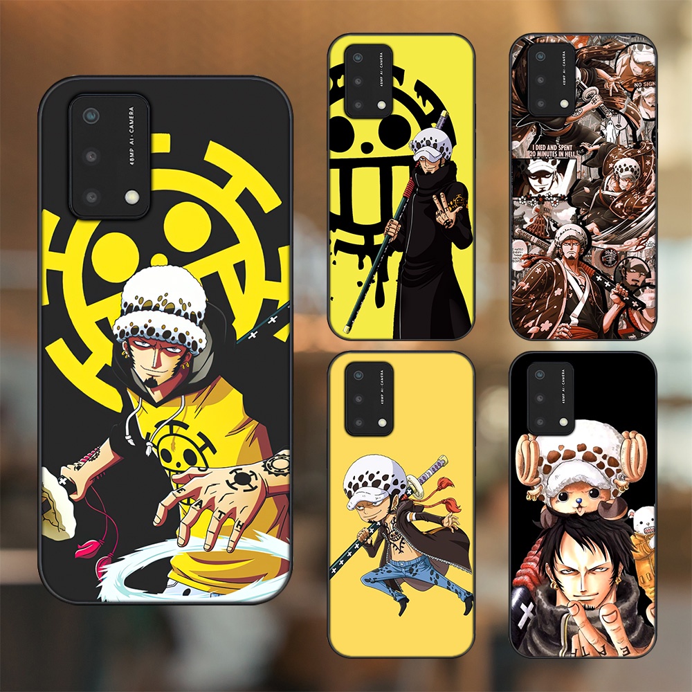 Ốp lưng Oppo A74, A93 5G, A95 viền đen in hình Law One Piece