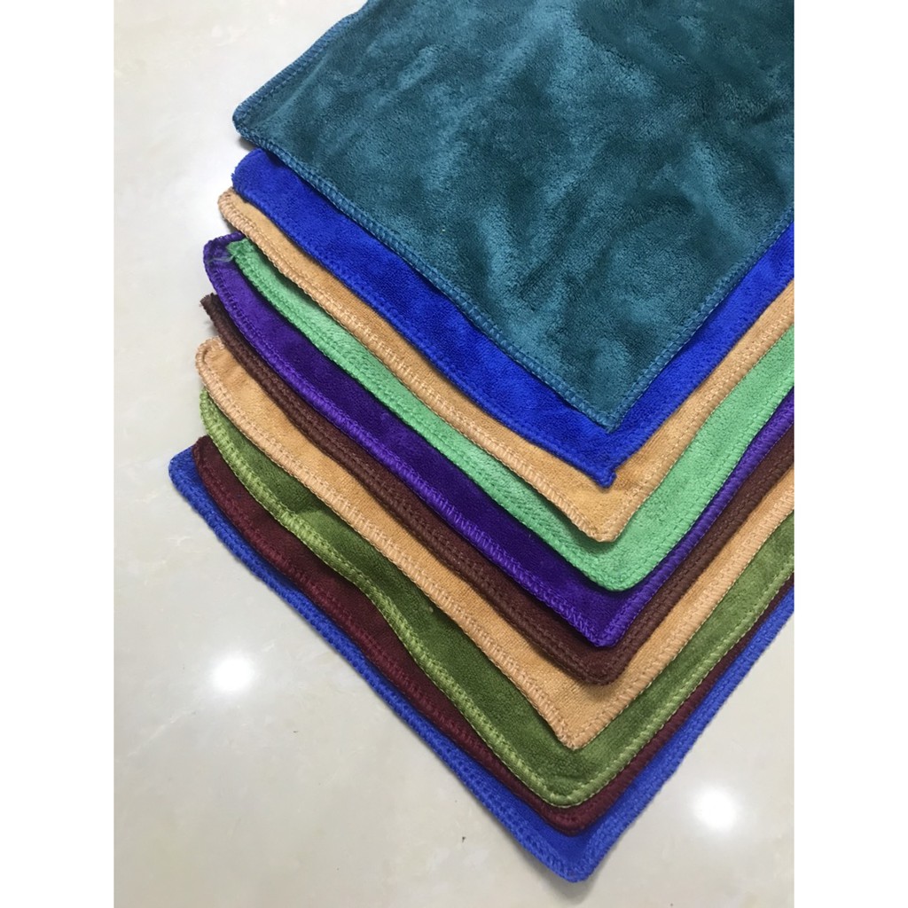 Combo 10 và 5 khăn, sử dụng đa năng , lau xe ,lau tay , bếp và làm nail , cotton siêu thấm . khổ 25x50 và 30x30 có móc ,