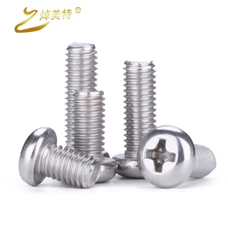 Vít Đầu Tròn Mạ Niken M2.5 M3 M3.5 Bằng Thép Carbon Chuyên Dụng Cho Máy Khoan Phillips