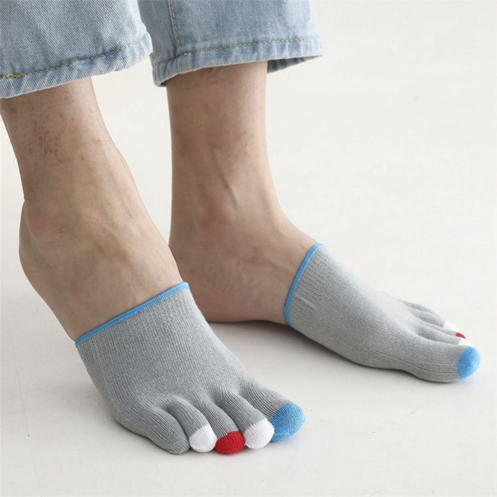 HARRIETT Vớ Cotton Năm Ngón Mềm Mại Thấm Hút Mồ Hôi Chống Trượt Dành Cho Nam Nữ