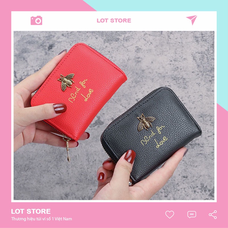 Ví nữ mini ngắn cute dễ thương nhỏ gọn bỏ túi thời trang cao cấp đẹp giá rẻ LOT STORE VD539