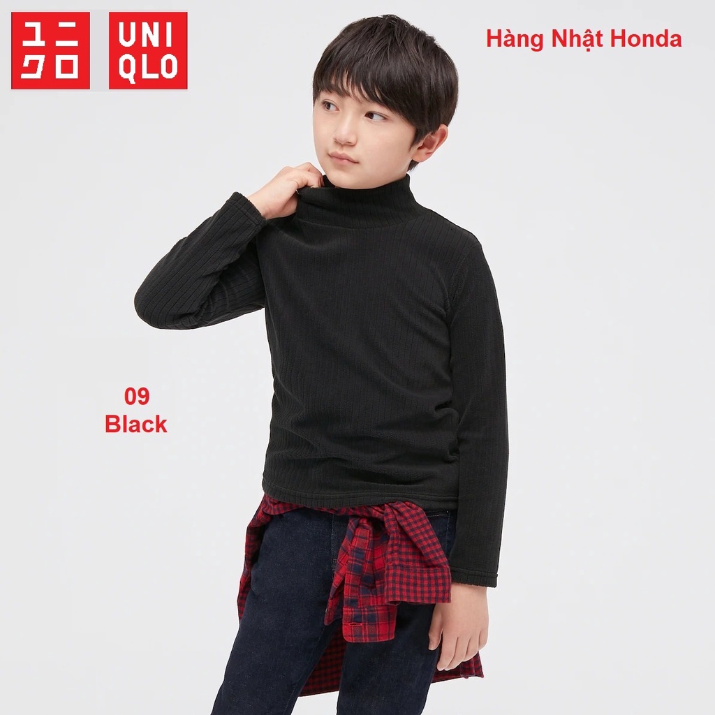 [Hàng Nhật Nội Địa] Áo thun nỉ lông cừu cổ cao Uniqlo - Trẻ em