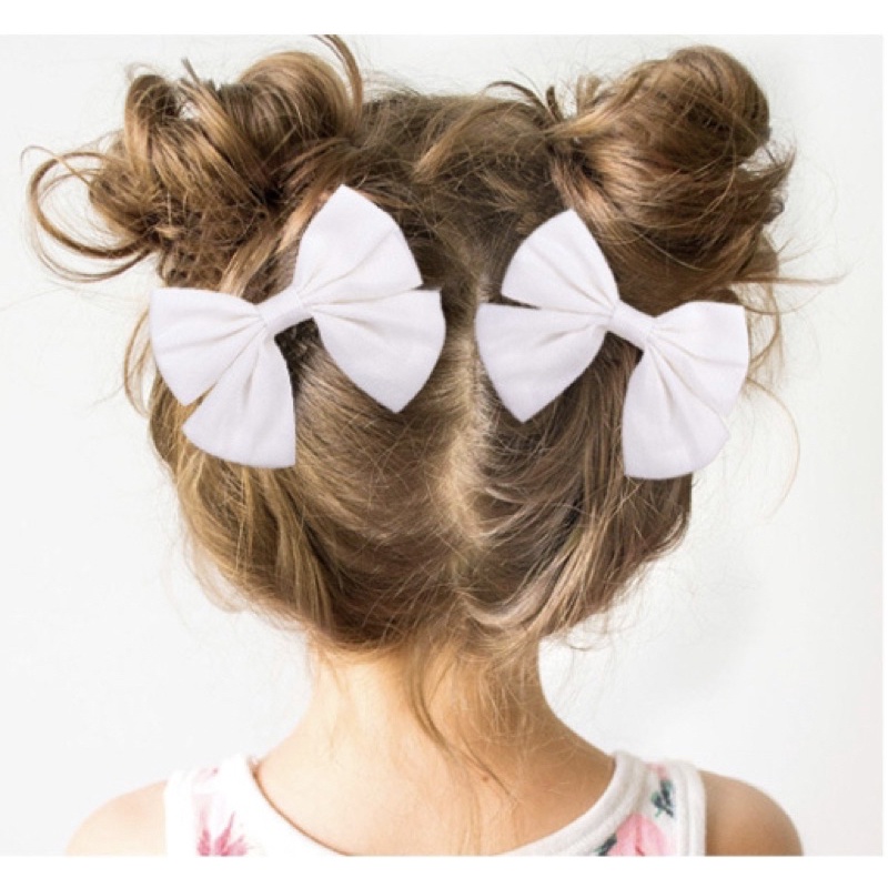 Kẹp nơ vải mềm mịn cho bé phong cách Châu Âu (kẹp ko bọc vải)