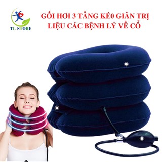 Gối hơi ba tầng sử dụng công nghệ áp suất khí giúp giảm đau cổ vai gáy hiệu quả
