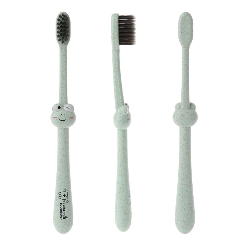 Bàn Chải Đánh Răng Sợi Lúa Mì Tự Nhiên Hình Hoạt Hình Chăm Sóc