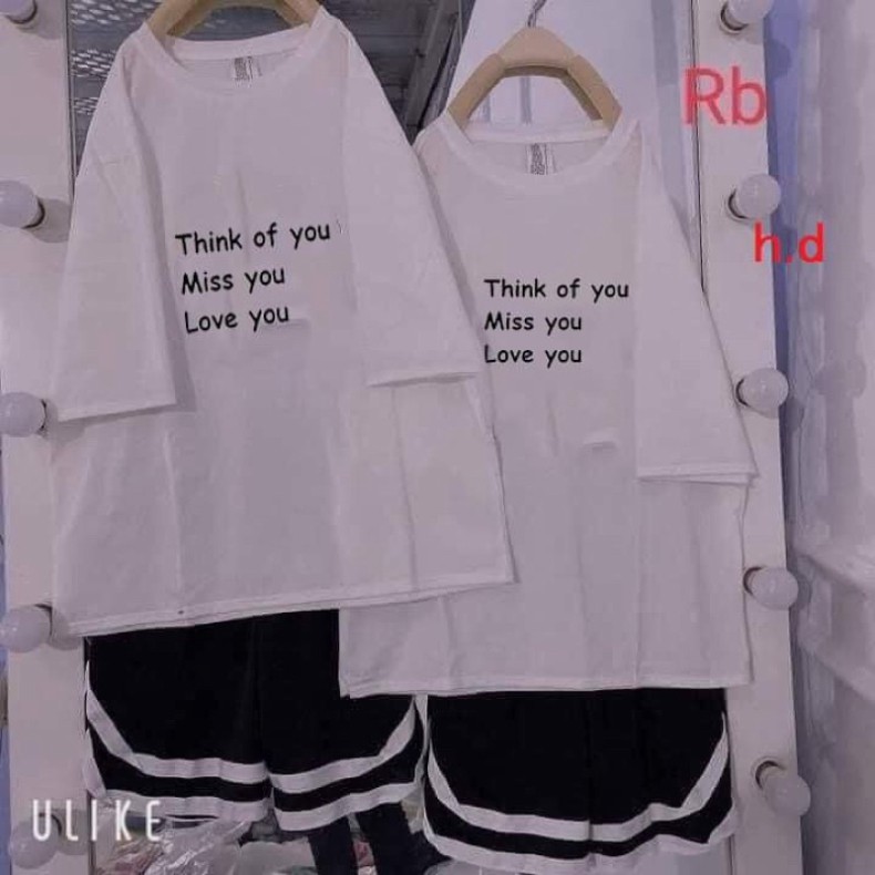Sét áo think of you + quần đùi V HĐ0621