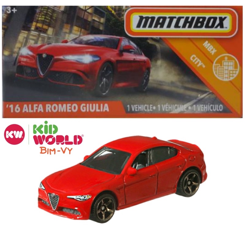 Xe mô hình Matchbox Box '16 ALFA Romeo Giulia 12/100.