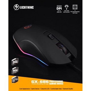 Chuột lighning gx686 led rgb usb