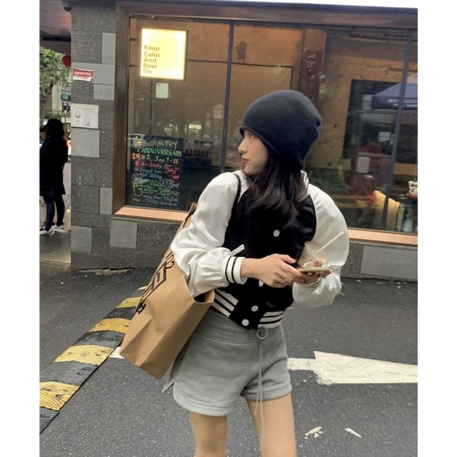 áo khoác bóng chày thời trang nữ thiêu full lưng