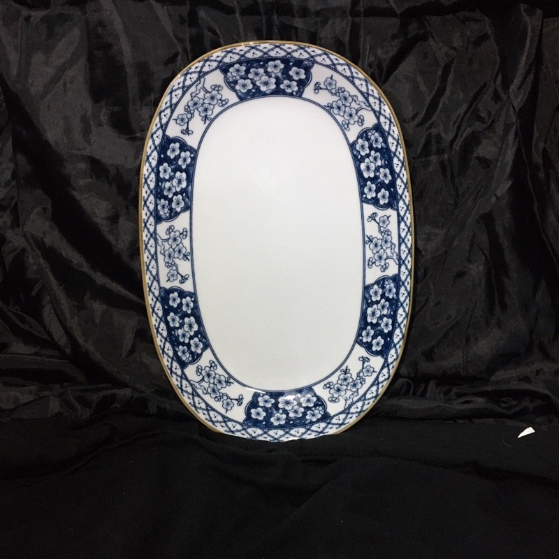 [5 size]Đĩa Sứ Họa Tiết Hoa Mai, Men Nét, Dày Dặn, Hàng Cao Cấp