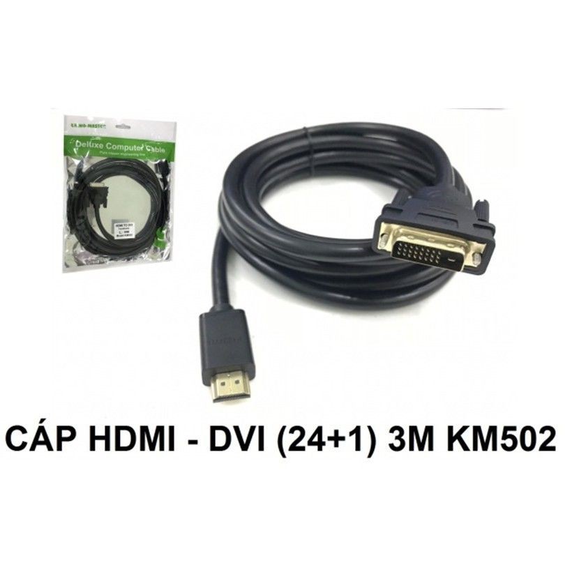 [GS][FREESHIP-150K] CÁP CHUYỂN HDMI RA DVI (24+1) KINGMASTER, UNITEK DÀI 5m [HCM]